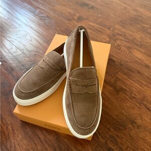 Tod's Brown Suede Slip-On Loafers